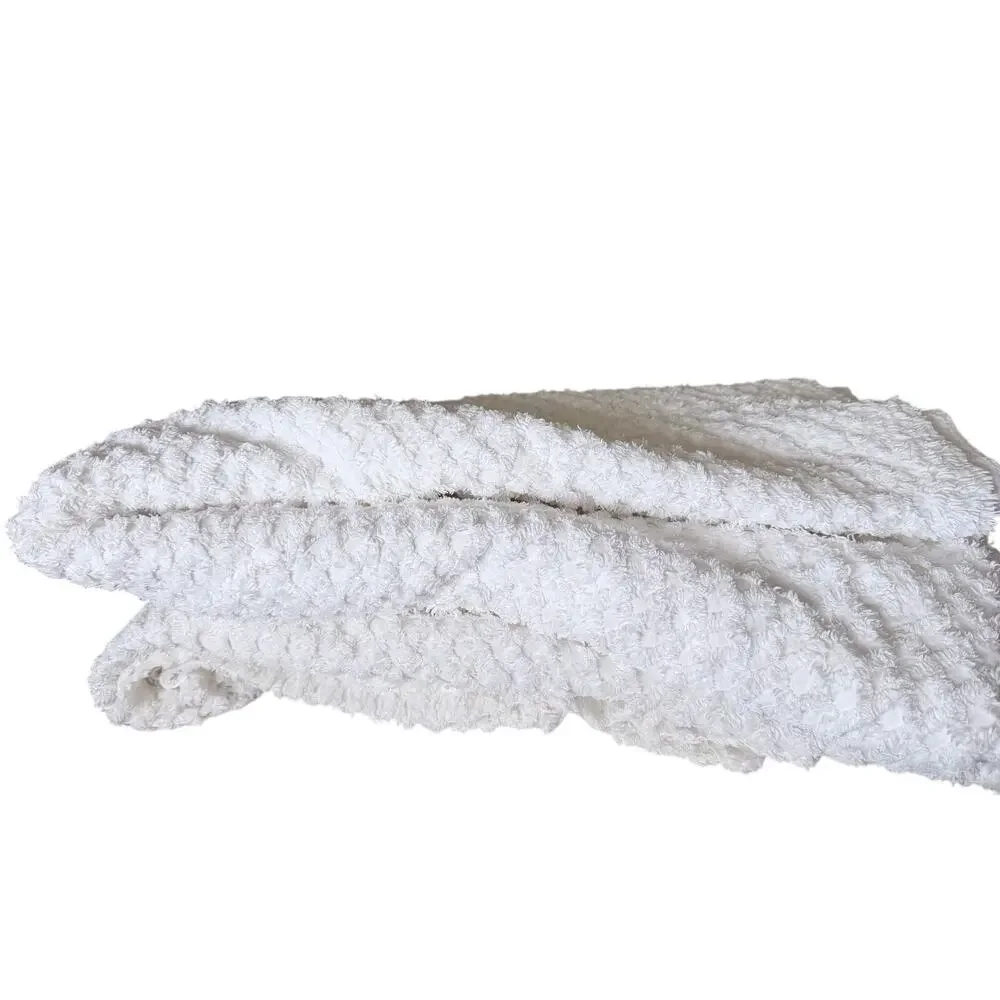 Vintage 100% Egyptian cotton chenille king size bedspread blanket cottagecore